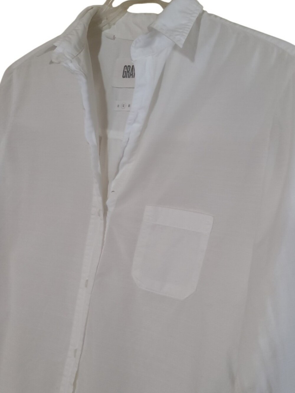 Grayson By Frank &Eileen The Hero 100% Cotton Button Down Top White - Picture 5 of 16